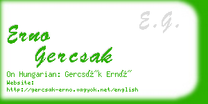 erno gercsak business card